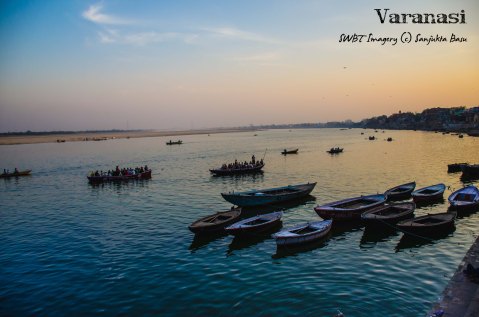 Varanasi sunset poster medium